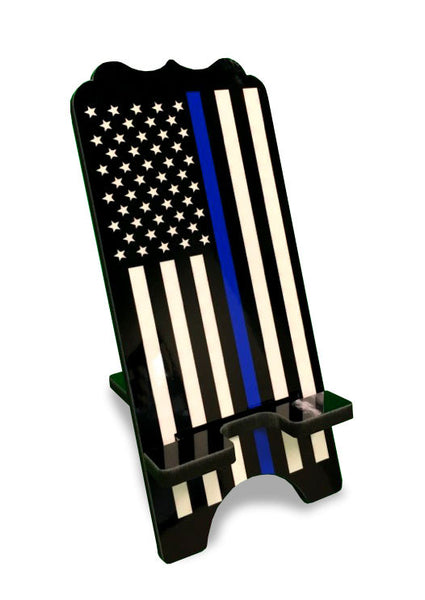 Item # CPI-060<br>Thin Blue Line Flag Smartphone Image Stand